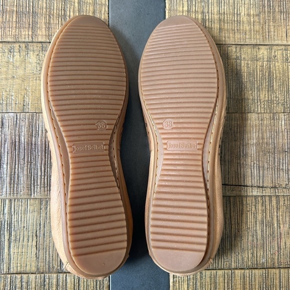 Josef Seibel Pippa Camel Leather Perforated Ballet Flats, women’s size 38 US 7.5 - Picture 9 of 10